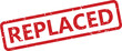 © fatimatz - Official red grunge rubber stamp marking a document status as completely replaced and updated