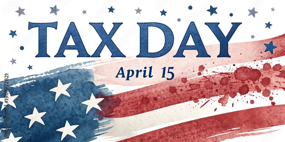 Tax day in the united states on april 15th Vector, illustration Stock ...