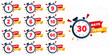 © Yuni25 - Days To Go Countdown banner template design. 1,2,3,4,5,6,7,8,9,10,20 days left countdown icon. vector