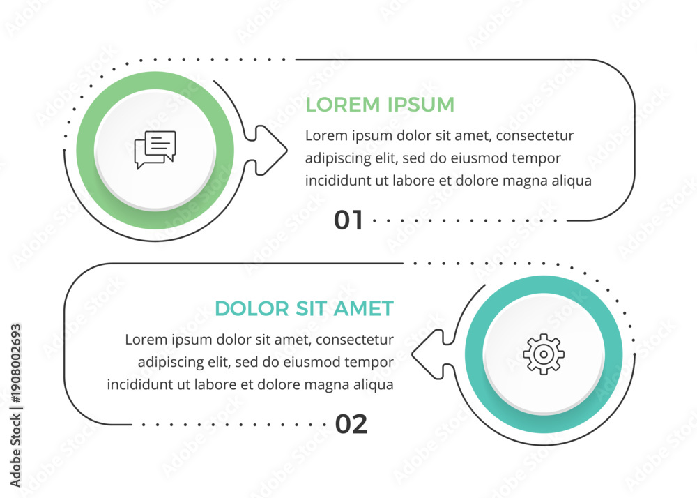 Infographic template with two options, comparison infographics Stock ...