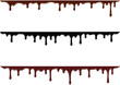 © salek - Chocolate liquid drip borders set with smooth flowing drops for sweet design use