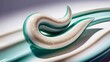 © happie - Glossy white and mint toothpaste swirl in studio – Ideal for dental branding, hygiene ads, or medical brochures.