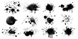 © DARK TRUST - ink blots and splats. detailed ink splats Hyperrealistic Highly Detailed Isolated On Transparent Background