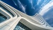 © Creativity - Curved Architecture, Modern Building, Abstract Lines, Blue Sky