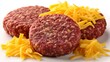 © Ilmi - Uncooked Stuffed Patties with Cheese Isolated on Clean White Background for Food Photography