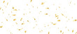 © Atikur - scattered array of golden confetti pieces falling against a stark white background and celebratory atmosphere. Perfect for adding a touch of sparkle and joy.