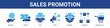 © Syafii5758 - Sales Promotion web banner icon set collection solid style.