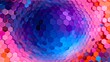 © 陈佳乐 - Abstract hexagonal tunnel with vibrant gradient colors