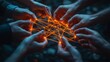 © HA THOLIYA - Hands Weaving Intertwined Threads into an Intricate Web – A Powerful Metaphor for Human Connection Through Communication, Support, Love, and Care