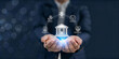 © Jubayer - Code of conduct in business concept. Holding a glowing holographic corporate, surrounded by icons; code, integrity, honesty, respect, and ethics, the foundation of a strong corporate.