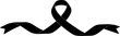 © Rana - A black ribbon symbolizing mourning, remembrance, and support for a lost cause or person