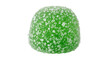 © yevhen89 - Green gummy candy covered in sugar crystals, sweet treat, cut out, stock png, isolated on transparent background