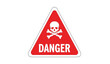 © rsvect02 - Warning sign with skull and crossbones on red triangle background indicating danger