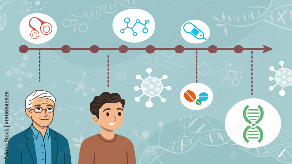 Reproductive Health Timeline Timeline of male reproductive health, showing milestones from youth to ...