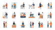 © ShapeFlow Design - A professional exchange between colleagues, ideal for illustrating teamwork and collaboration in a corporate setting.