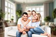 © BillionPhotos.com - Happy young family have fun in living room.
