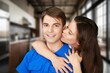 © BillionPhotos.com - Happy young couple, romantic partner hug