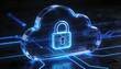 © igor.nazlo - Cybersecurity lock inside cloud symbolizing secure cloud services, data privacy, encryption and digital protection, modern IT security and cloud computing concept