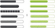 © Bibi - Black and green loading progress bar icons set
