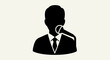 © Indoart - Businessman silhouette in suit.