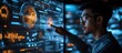 © Almahyra - Man interacting with futuristic interface