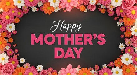  Happy mother's day floral greeting card