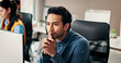 © P2000/peopleimages.com - Anxious, trading or man in office with desktop, crypto check or technical glitch on investment platform. Worry, coworking or broker in agency with computer, account monitor or risk in stock market.