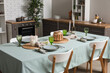 © Pixel-Shot - Stylish table setting for dinner in kitchen