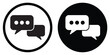 © bibin - Vector icons of hands holding diverse symbols: envelope, speech bubbles, location pin, and mute sign. Represents messaging, chat, navigation, and silence in clean, modern style.