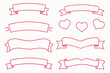 © MDHASIBULHASAN - Collection of pink ribbons and hearts on white background