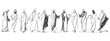 © AI PIC - Jesus and his followers with the disciples hand drawn vector illustration God wisdom teacher