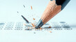 © Xenia - Macro shot of pencil tip breaking on multiple choice answer sheet. Exam stress concept