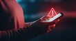 © Mr - Warning sign on a smartphone screen