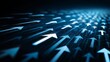 © TensorSpark - Blue glowing arrow on digital grid symbolizing change management transformation and strategic direction in organizational shift.