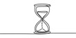 © S Arts & Culture - Minimalist continuous line drawing of an hourglass with flowing sand on white background