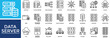 © nasikun - Data Server icon set collection. Containing database, server, computing, monitor, plan, strategy, document .Line vector icons collection