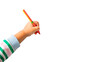 © Hanna - Child's hand holding a crayon and preparing to draw isolated on transparent background