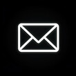 © Nigina - Glowing email icon against black background.