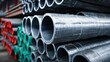 © ShahinAlam - Stacked galvanized steel pipes in an industrial warehouse for construction and infrastructure projects
