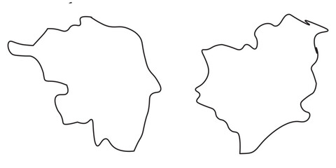 Naklejka na meble Playful Abstract Blob Outlines.