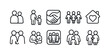 © BlaBla Car - Family and community line icon set. Simple outline icons for family, community themes.