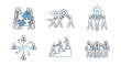 © MAS - Teamwork and Collaboration Concepts Illustrated with Line Art Icons.
