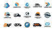 © Nabil - Collection of logistics and shipping company logos.