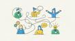© Dianchan - Diverse group of people communicating and sharing ideas visually.