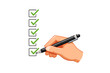 © Yauheni - Hand checking off items on a checklist