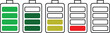 © Riadul - Battery in different charge levels green yellow