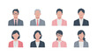 © 9bdesign - Set of faces of business people