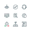 © RAR - Minimal monoline icons representing human supervision of AI agents and automated validation processes for quality control and ethical oversight in technical management systems