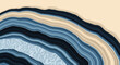 © gino - Abstract, layered design with wavy bands of beige, light blue, and dark blue hues
