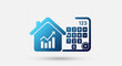 © Zubair - Home finance concept with calculator and house icon showing growth graph for investment savings and mortgage calculation